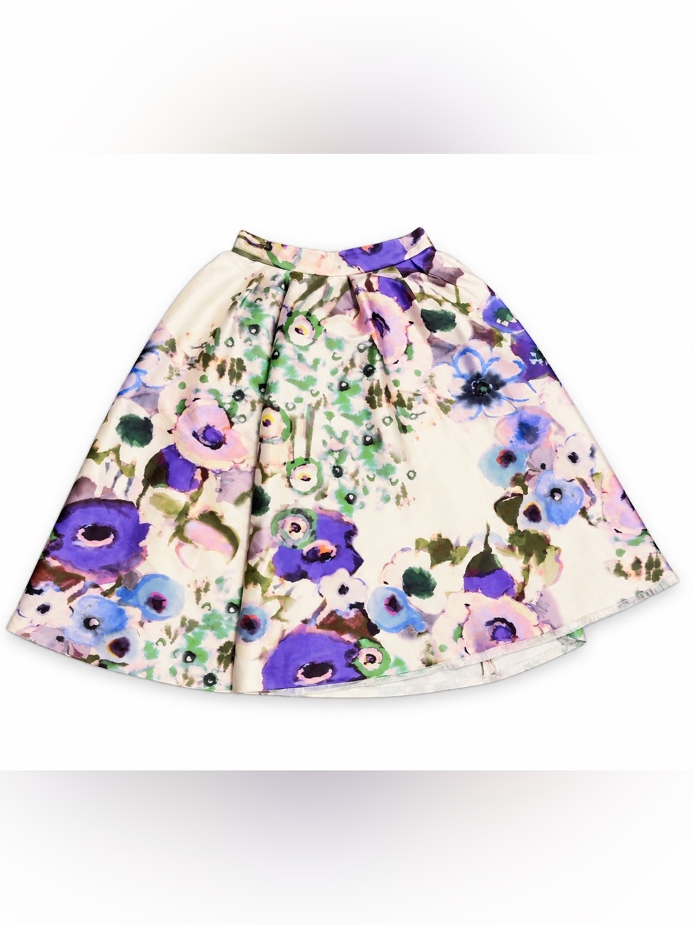 Lela Rose Watercolor Floral Pleated Full Skirt Size 6